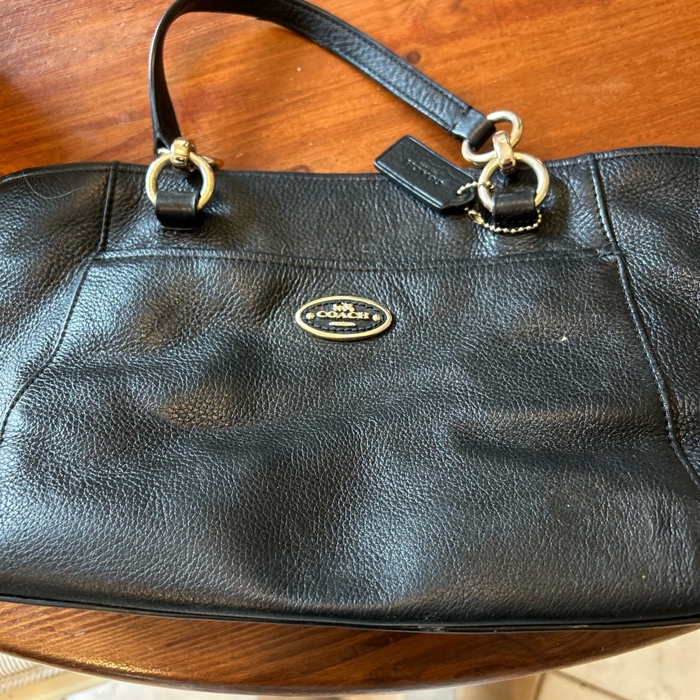 Coach Black Leather Women's Bag